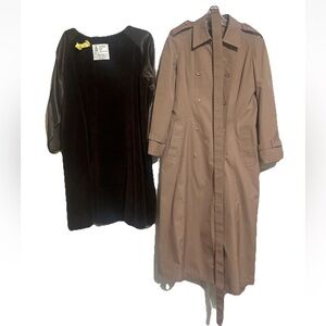 London Fog Womens Size 10 Double Breasted Trench Coat W Removable Liner Classic